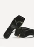 Linzi Polished Black Faux Leather Mule Heels - 4 Image 5