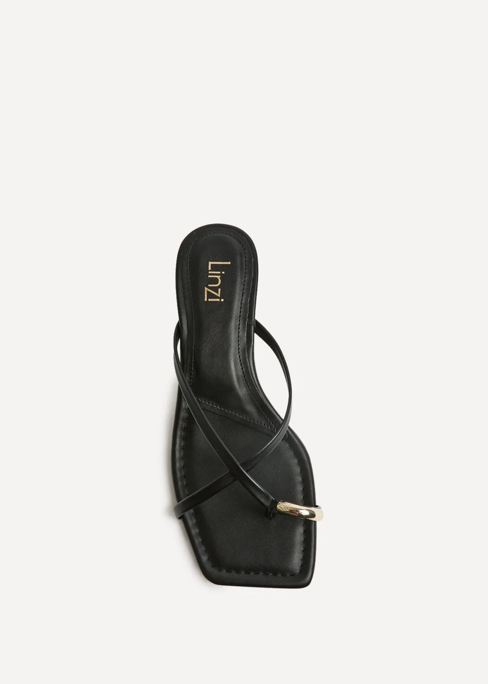 Linzi Polished Black Faux Leather Mule Heels - 4 Image 4