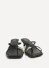 Linzi Polished Black Faux Leather Mule Heels - 4 Image 3
