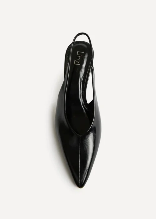 Linzi Eliza Black Faux Leather Court Heels - 5 Image 5