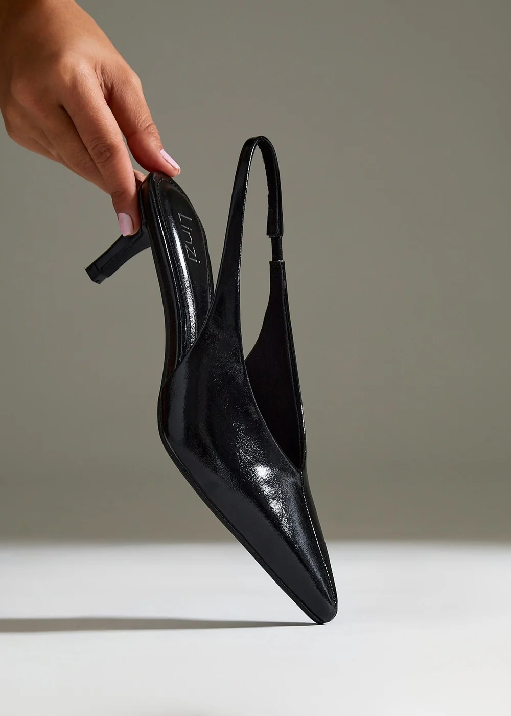 Linzi Eliza Black Faux Leather Court Heels - 5 Image 6