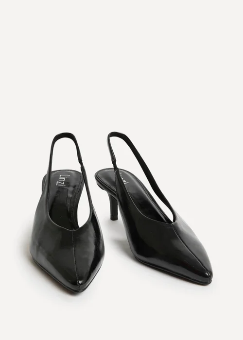 Linzi Eliza Black Faux Leather Court Heels - 5 Image 3