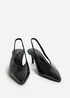 Linzi Eliza Black Faux Leather Court Heels - 5 Image 3