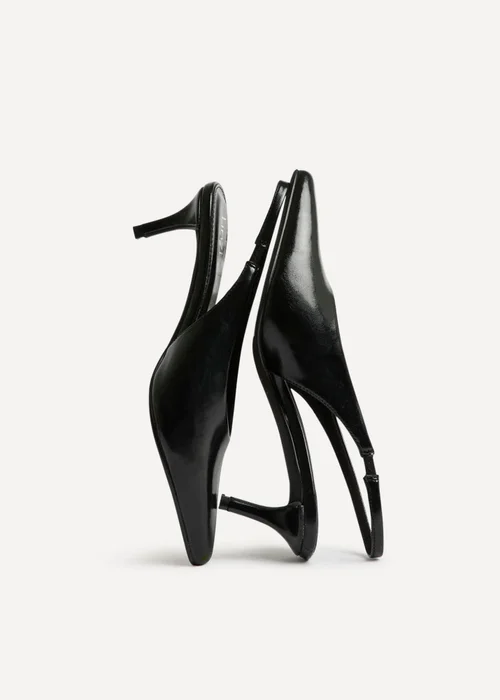 Linzi Eliza Black Faux Leather Court Heels - 5 Image 4