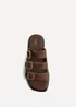 Linzi Satellite Brown Faux Suede Flat Sandals - Size 7 Image 3