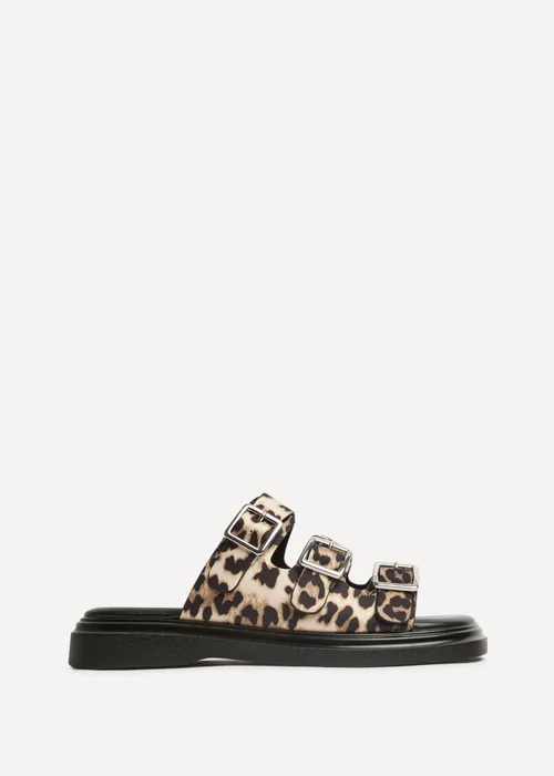 Linzi Satellite Leopard Print Flat Sandals - 7 Image 2