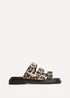 Linzi Satellite Leopard Print Flat Sandals - 7 Image 2