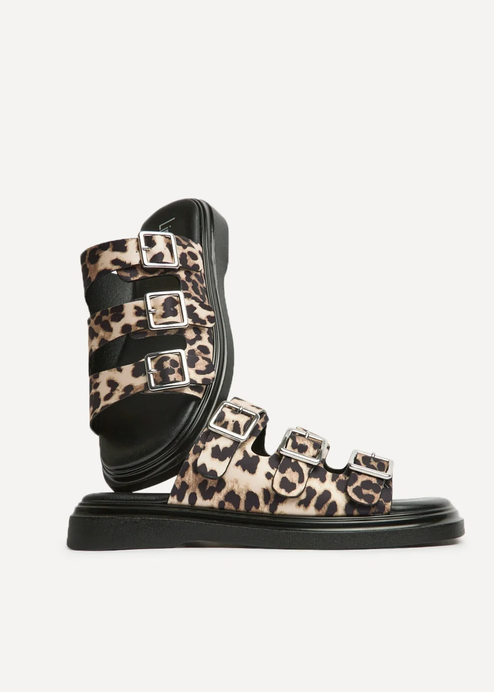 Linzi Satellite Leopard Print Flat Sandals - 7 Image 5