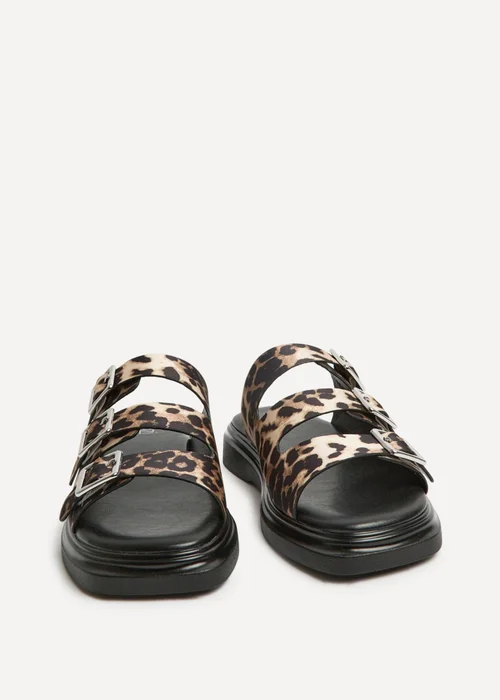Linzi Satellite Leopard Print Flat Sandals - 7 Image 3
