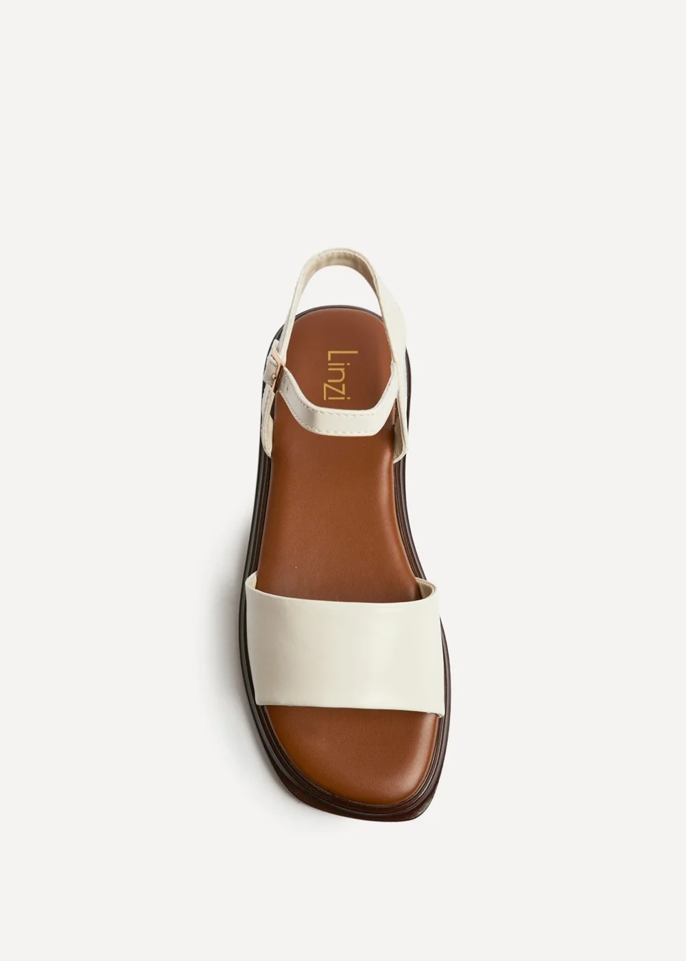 Linzi Balance Ivory Flat Sandals - 8 Image 4