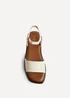Linzi Balance Ivory Flat Sandals - 8 Image 4