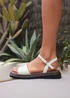 Linzi Balance Ivory Flat Sandals - 8 Image 1
