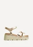 Linzi Fate Gold Flatform Sandals - 7 Image 2