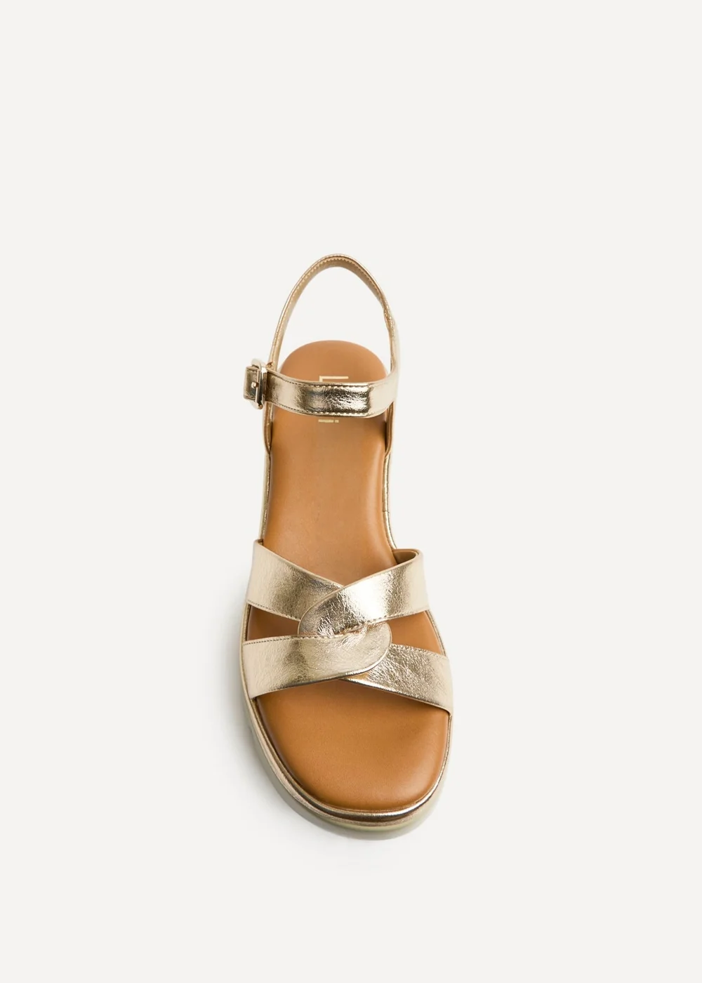 Linzi Fate Gold Flatform Sandals - 7 Image 4