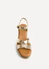 Linzi Fate Gold Flatform Sandals - 7 Image 4