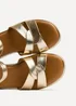 Linzi Fate Gold Flatform Sandals - 7 Image 5