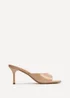 Linzi Erin Mocha Faux Leather Mule Heels - 4 Image 2
