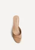 Linzi Erin Mocha Faux Leather Mule Heels - 4 Image 4