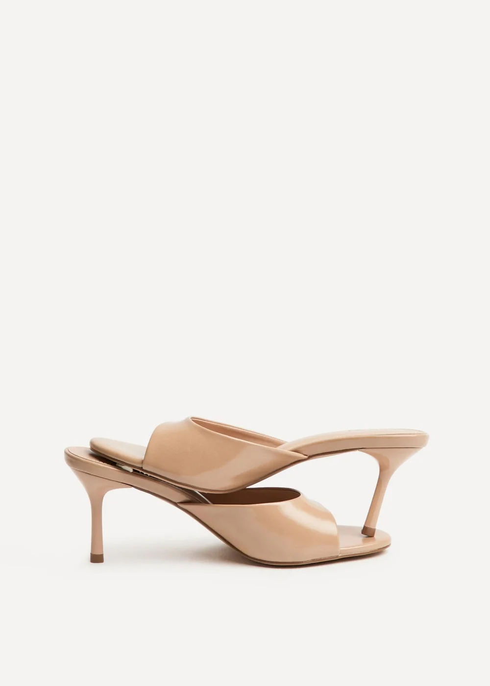 Linzi Erin Mocha Faux Leather Mule Heels - 4 Image 5