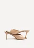 Linzi Erin Mocha Faux Leather Mule Heels - 4 Image 5
