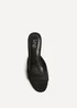 Linzi Erin Black Faux Suede Mule Heels - 8 Image 4