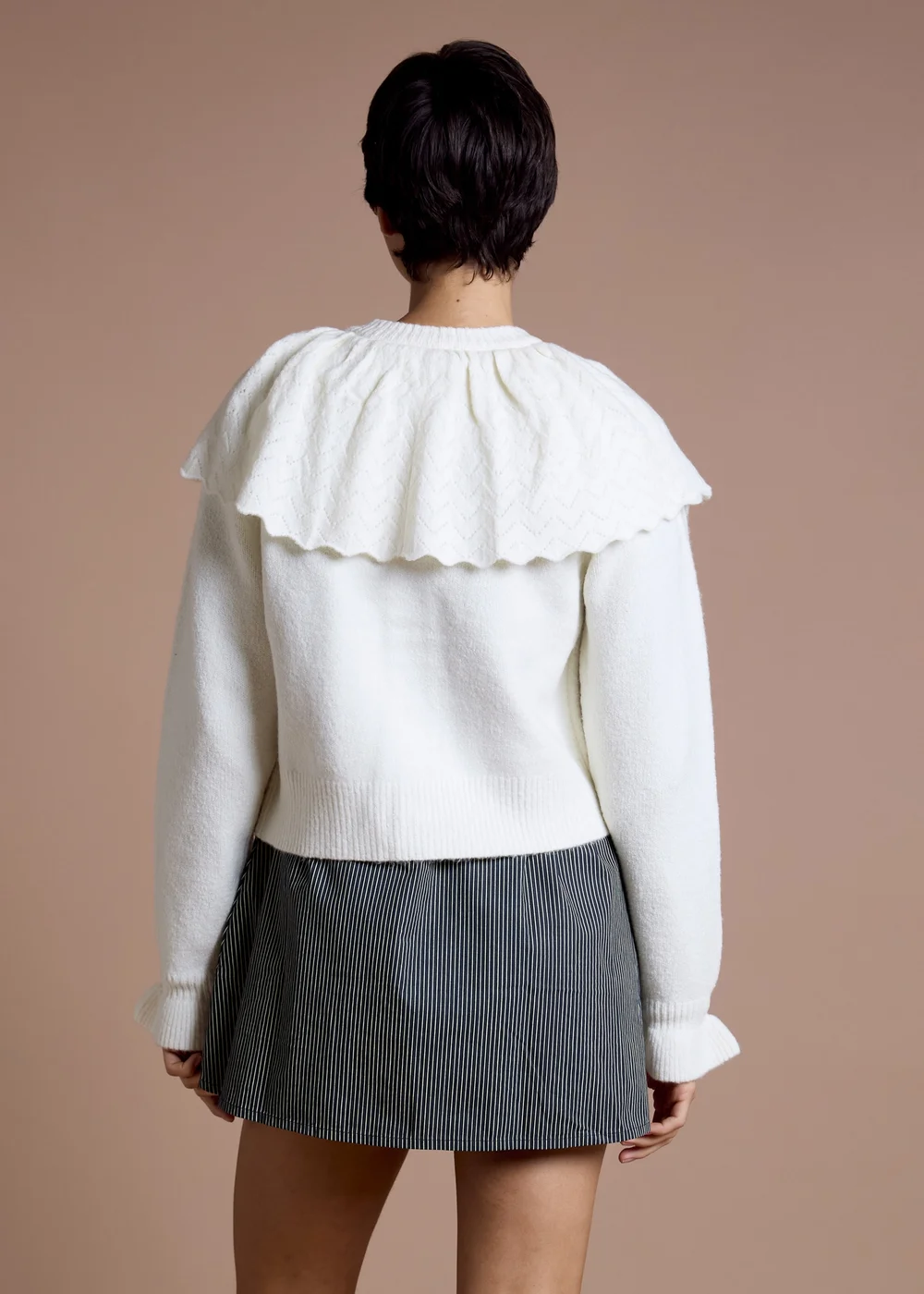 Neon Rose Cream Cape Cardigan - XS Image 2