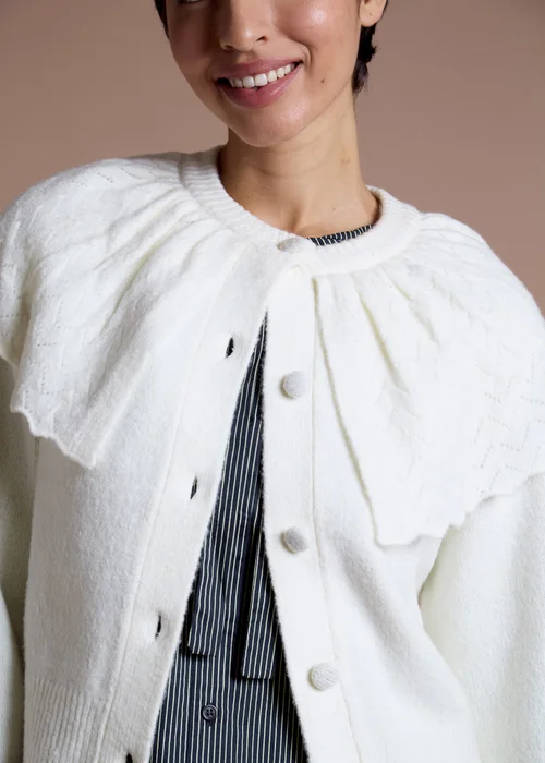 Neon Rose Cream Cape Cardigan - XS Image 3