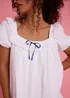 Neon Rose White Cotton Babydoll Mini Dress - XL Image 3