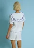 Neon Rose White Cotton Square Neck Floral Embroidered Blouse - S Image 2
