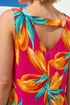 Roman Cerise Floral Print Bar Back Detail Vest - 14 Image 4