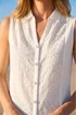 Roman Ivory Broderie Collared Vest Top - 14 Image 4