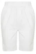 Yours Curve Ivory White Cool Cotton Shorts - 22-24 Image 5