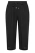 Yours Curve Black Linen Cropped Trousers - 20 Image 5