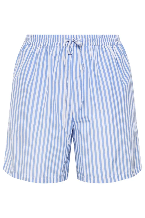 Yours Curve Blue Stripe Shorts - 16 Image 5