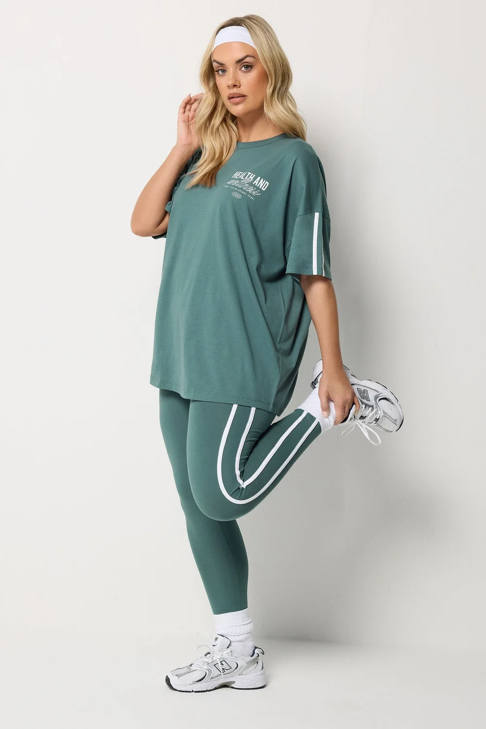 Yours Active Curve Blue 'Health & Wellness' T-Shirt - 20 Image 3