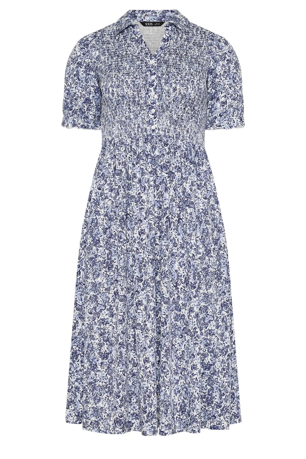 Yours Curve Blue Floral Midi Dress - 18 Image 5