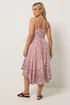 Yours Curve Pink Paisley Print Hanky Hem Dress - 18 Image 3