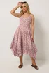 Yours Curve Pink Paisley Print Hanky Hem Dress - 18 Image 1