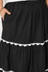 Yours Curve Black Scallop Detail Maxi Skirt - 22-24 Image 4