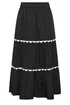 Yours Curve Black Scallop Detail Maxi Skirt - 22-24 Image 5
