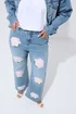 Yours Limited Curve Blue Rose Printed Jeans - 20 Image 4