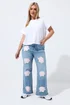 Yours Limited Curve Blue Rose Printed Jeans - 20 Image 2