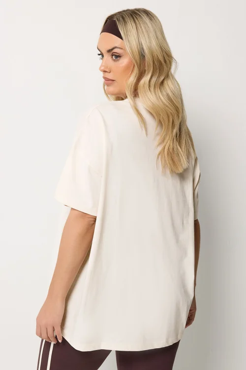 Yours Active Curve Cream Wellness Studio T-Shirt - 30-32 Image 4