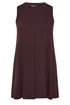 Yours Curve Chocolate Brown Pleat Front Vest Top - 20 Image 5
