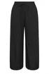 Yours Curve Black Wide Leg Textured Trousers - 18/L30 Image 5