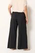 Yours Curve Black Wide Leg Textured Trousers - 18/L30 Image 3