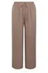 Yours Curve Natural Brown Wide Leg Textured Trousers - 22-24/L28 Image 5