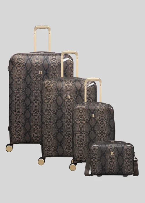 IT Luggage Sheen Snake Print Hard Suitcase - VANITY Image 1