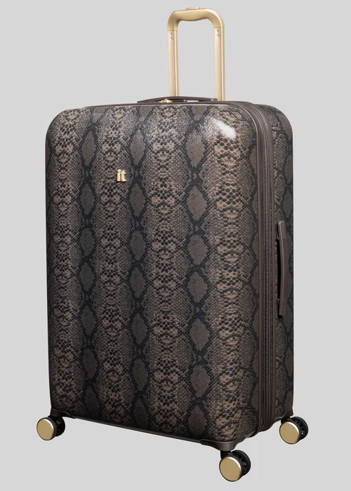 IT Luggage Sheen Snake Print Hard Suitcase - VANITY Image 3