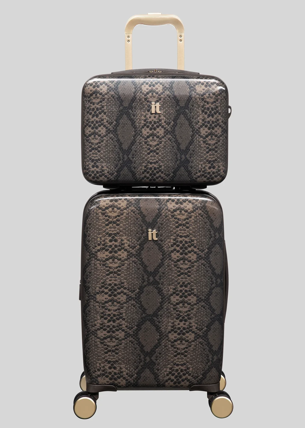 IT Luggage Sheen Snake Print Hard Suitcase - VANITY Image 4
